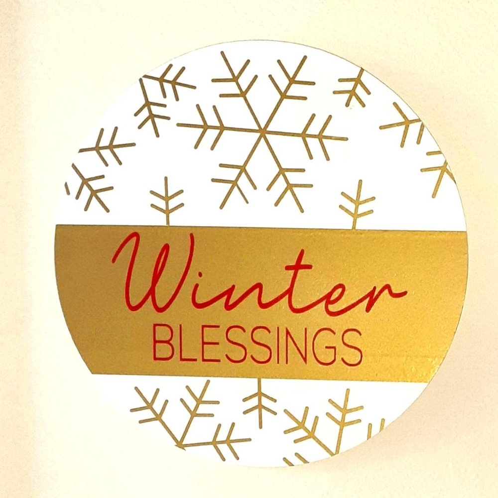 Winter Blessings Wood Sign